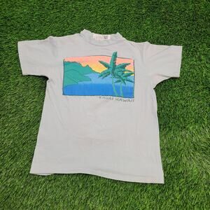 Vintage Hanes Shirt Womens S/M 18x22 Hawaii Hawaiian Beach